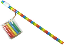 Load image into Gallery viewer, 12 x Rainbow Pencils WIth Erasers &amp; 5 Mini Pencils Party Bag Fillers