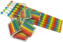 Load image into Gallery viewer, 12 x Rainbow Pencils WIth Erasers &amp; 5 Mini Pencils Party Bag Fillers