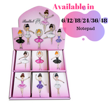 Load image into Gallery viewer, Pink Ballerina Dancer Note Books Pads Party Bag Fillers (Assorted) X 6/12/18/24/36/48