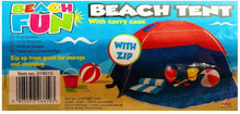 Load image into Gallery viewer, 2.1m Beach Tent w/ zip Front Flap Each in Carry Bag