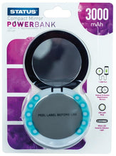 Load image into Gallery viewer, Status Compact Mirror 3000mAh Portable Power Bank with LED Illumination - Rose Gold